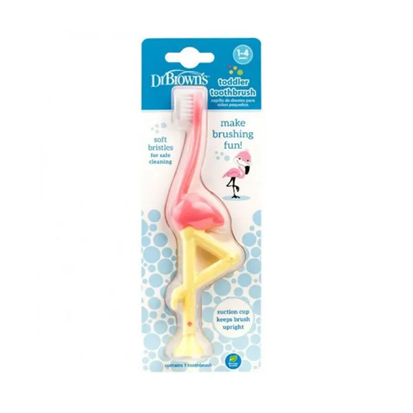 Dr. Brown's Toothbrush 1-4 Years Flamingo