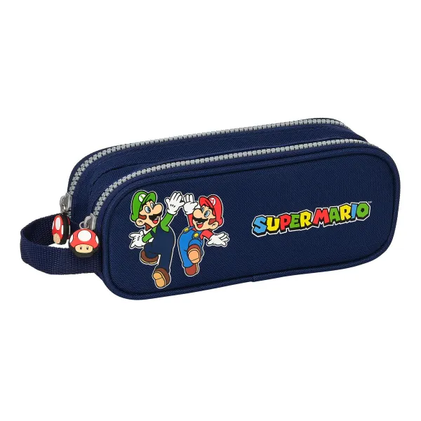 Kaksilokeroinen laukkku Super Mario Laivastonsininen 21 x 8 x 6 cm