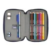 Двойной пенал Munich Flash Тёмно Синий 12.5 x 19.5 x 4 cm (28 Предметы)