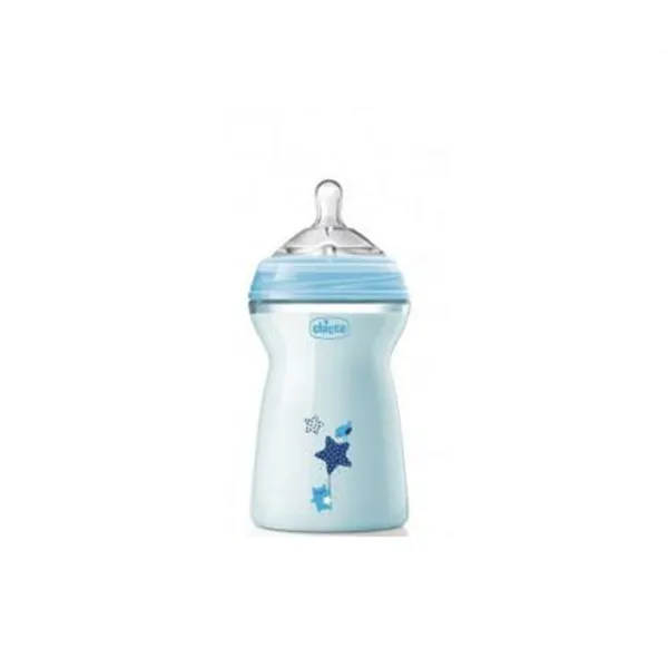 Chicco Naturalfeeling Blue Baby Bottle Fast Flow 330ml 6m