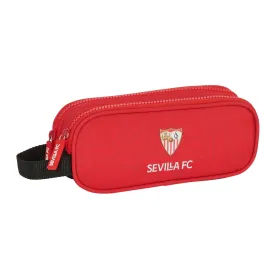 Divkāršs futrālis Sevilla Fútbol Club Melns Sarkans 21 x 8 x 6 cm