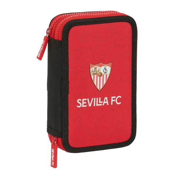 Tuplapenaali Sevilla Fútbol Club Musta Punainen 12.5 x 19.5 x 4 cm (28 Kappaletta)