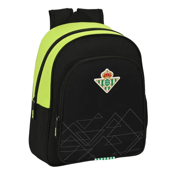 Школьный рюкзак Real Betis Balompié Чёрный лимонный 28 x 34 x 10 cm