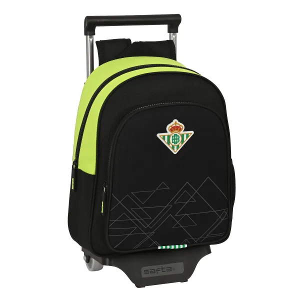 Skolas mugursoma ar riteņiem Real Betis Balompié Melns Kaļķi 28 x 34 x 10 cm