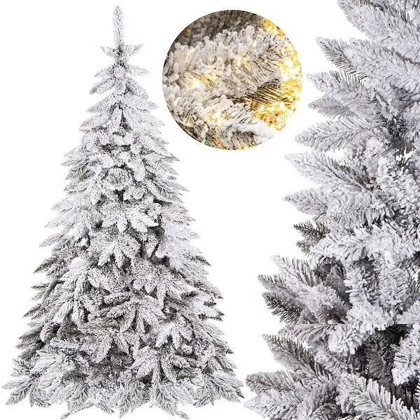 Keinotekoinen luminen Kaukasian kuusi Springos CT0125, 220 cm, jalustalla.