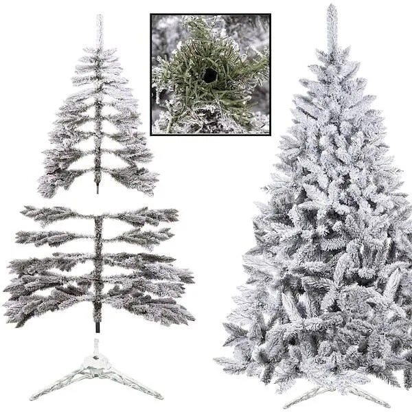 Keinotekoinen luminen Kaukasian kuusi Springos CT0125, 220 cm, jalustalla.