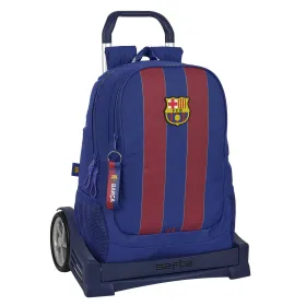 Школьный рюкзак с колесиками F.C. Barcelona Красный Тёмно Синий 32 x 44 x 16 cm