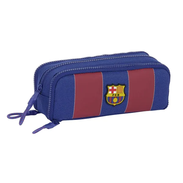Divkāršs futrālis F.C. Barcelona Sarkans Tumši Zils 21 x 8 x 8 cm
