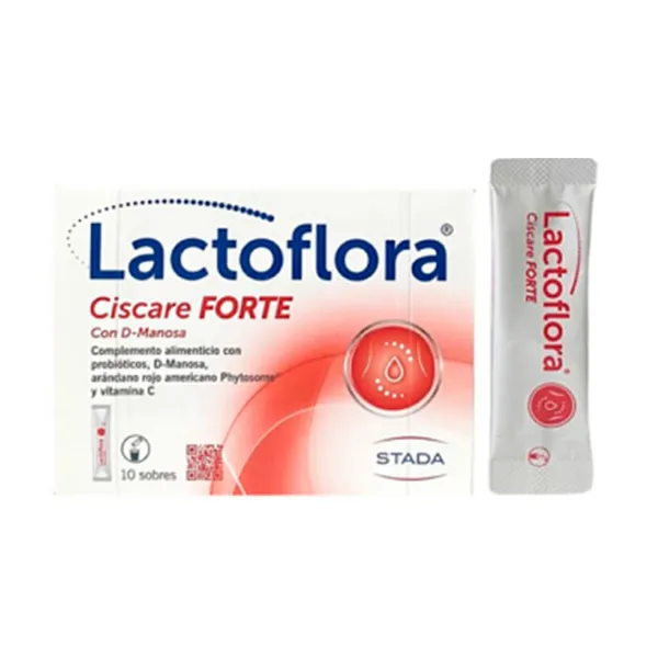 Lactoflora Ciscare Forte 10 Sachets with D-Mannose and Probiotics