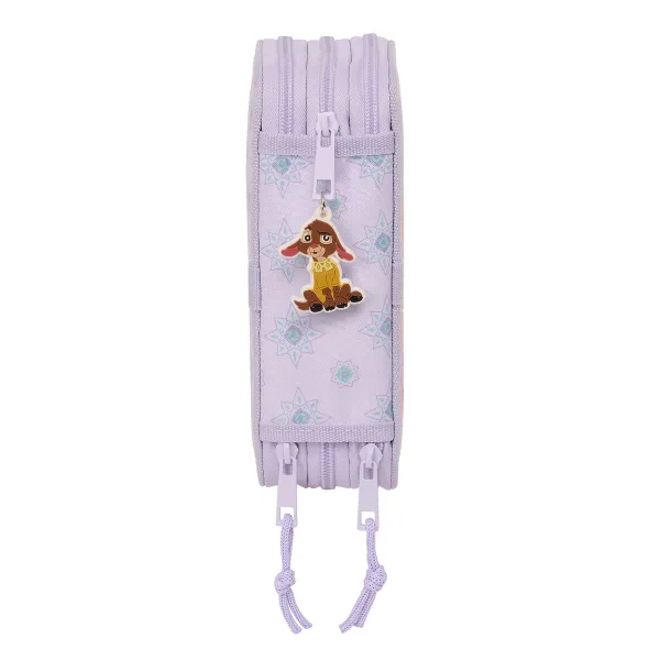 Penālis ar vietu trim zīmuļiem Wish Ceriņš 12.5 x 19.5 x 5.5 cm (36 Daudzums)
