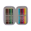 Penālis ar vietu trim zīmuļiem Wish Ceriņš 12.5 x 19.5 x 5.5 cm (36 Daudzums)