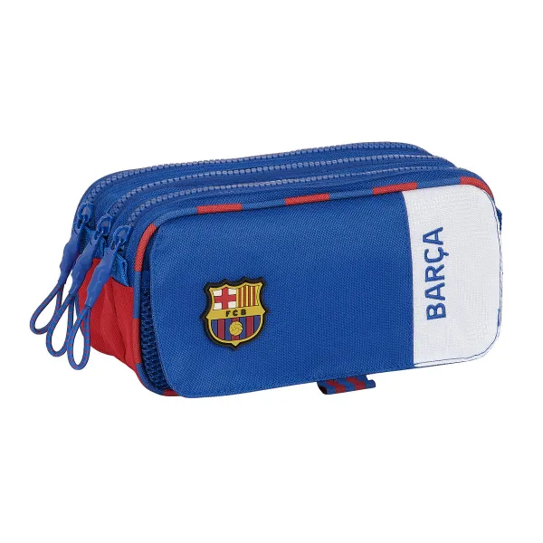Divkāršs futrālis F.C. Barcelona Zils Sarkanbrūns 21,5 x 10 x 8 cm