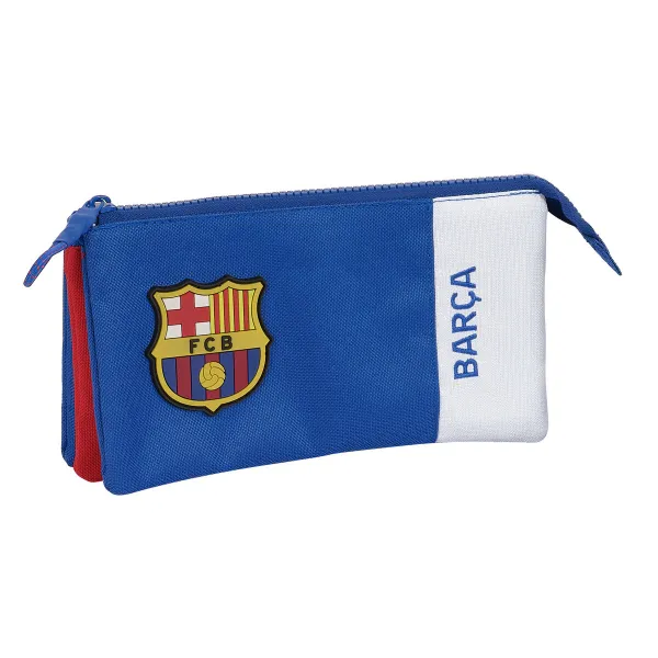 Divkāršs futrālis F.C. Barcelona Zils Sarkanbrūns 22 x 12 x 3 cm