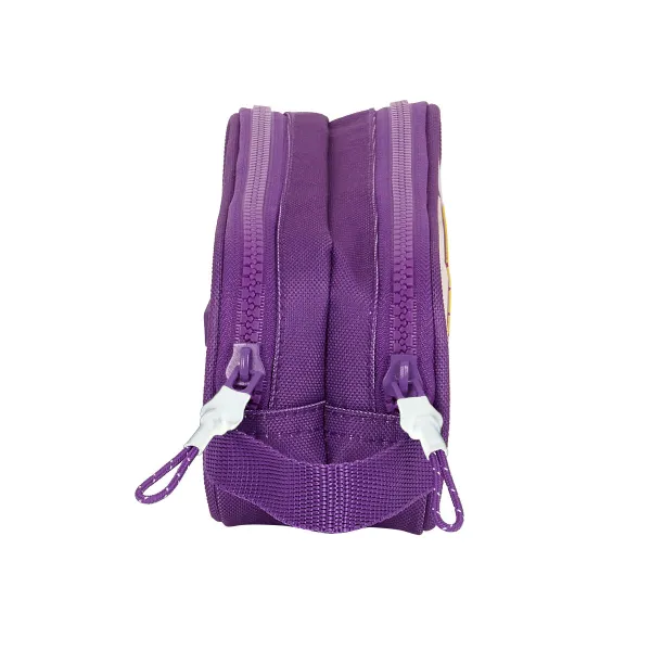 Двойной пенал Real Valladolid C.F. Белый Фиолетовый 21 x 8 x 6 cm