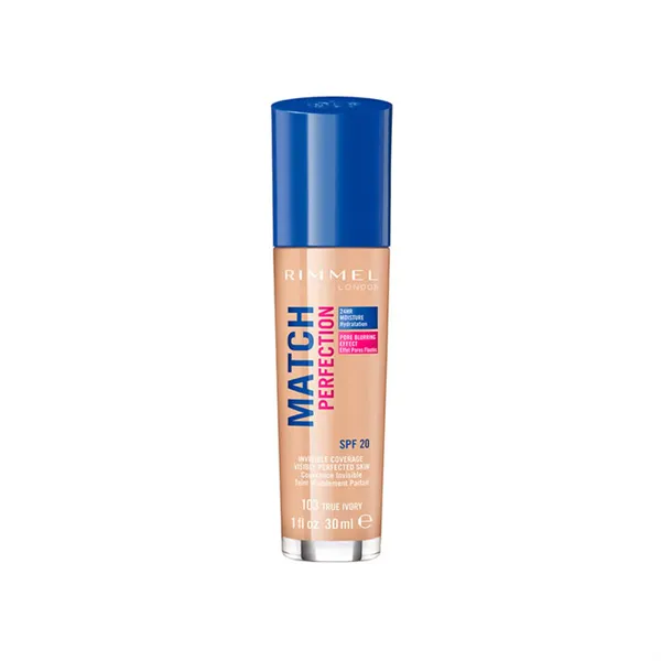 Rimmel London Match Perfection Foundation Spf20 103 True Ivory 30ml