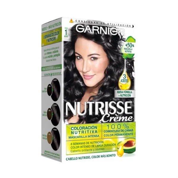 Garnier Nutrisse Crème Nourishing Color 1 Black