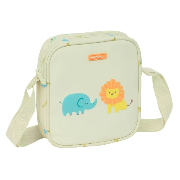Shoulder Bag Safta Jungle Beige 16 x 18 x 4 cm