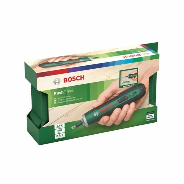 Elektrinis atsuktuvas BOSCH PushDrive 3,6 V