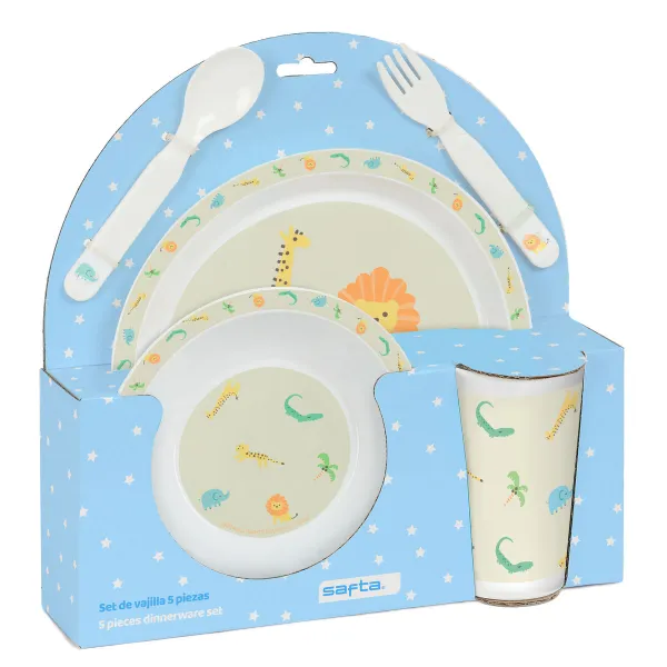 Vauvan ruokailusetti Safta Viidakko (5 Kappaletta)