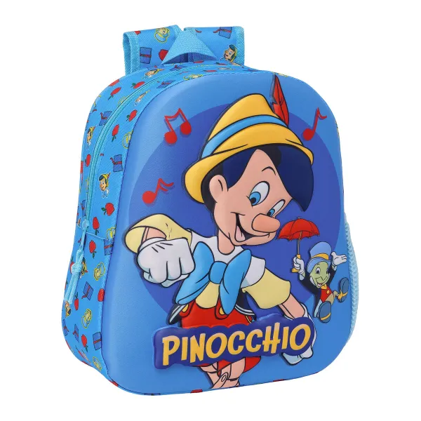 3D Lasten laukku Clásicos Disney Pinochio Sininen 27 x 33 x 10 cm