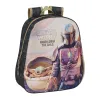 Детский рюкзак 3D The Mandalorian Чёрный Бежевый 27 x 33 x 10 cm
