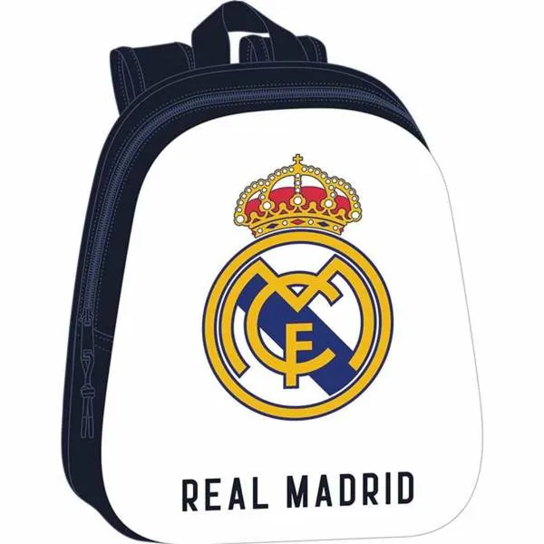 Skolas soma Real Madrid C.F. Balts Tumši Zils 27 x 33 x 10 cm