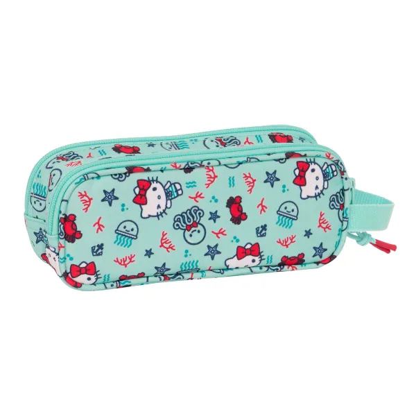 Divkāršs futrālis Hello Kitty Sea lovers Tirkīzs 21 x 8 x 6 cm