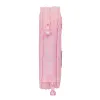 Dvigubo pieštuko dėklas Glow Lab Sweet home Rožinė 12.5 x 19.5 x 4 cm (28 Dalys)