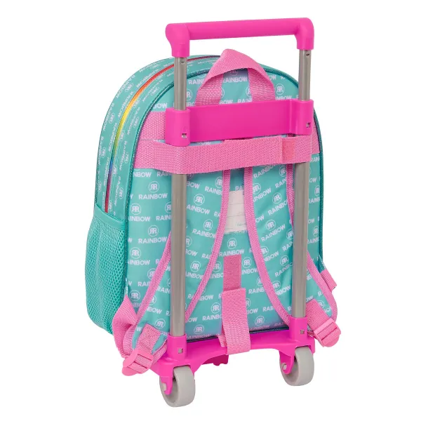 Reppu pyörillä Rainbow High Paradise Turkoosi 28 x 34 x 10 cm