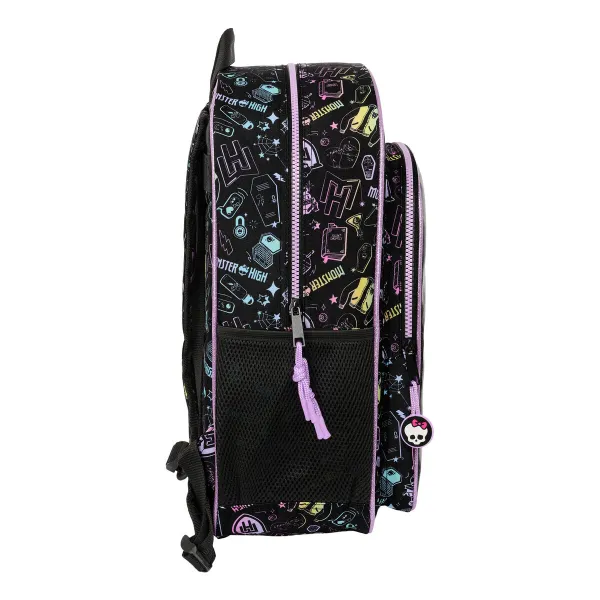 Skolas soma Monster High Melns 33 x 42 x 14 cm