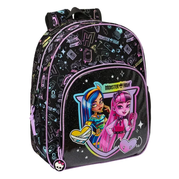 Lasten laukku Monster High Musta 28 x 34 x 10 cm