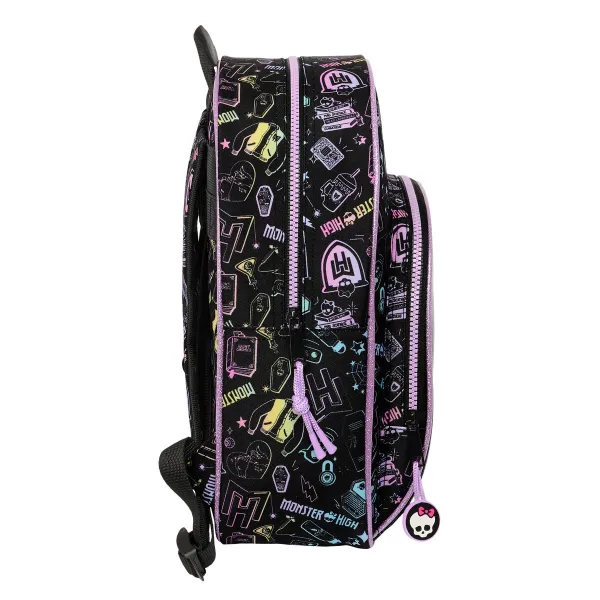Bērnu soma Monster High Melns 28 x 34 x 10 cm