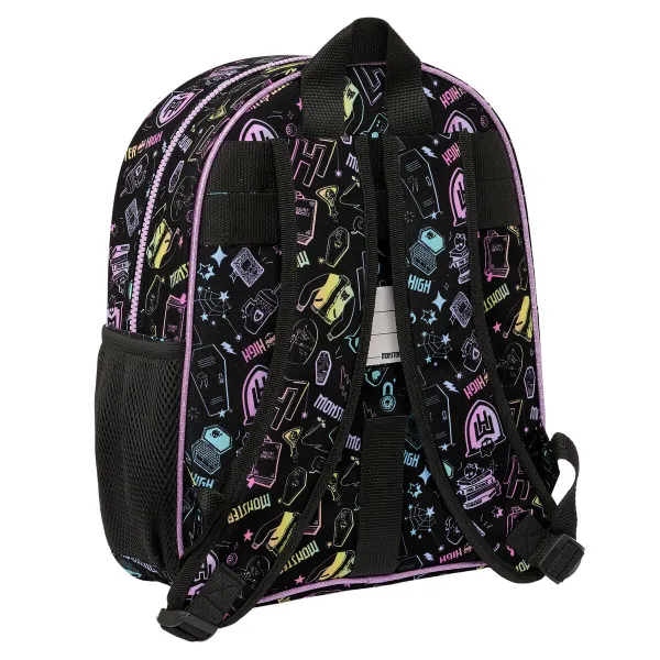 Bērnu soma Monster High Melns 28 x 34 x 10 cm