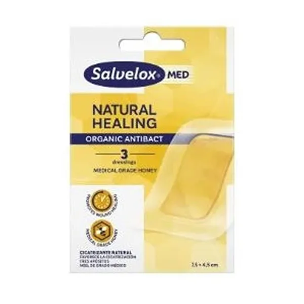 Salvelox Med Natural Healing 3 Dressings 7.5X4.5Cm