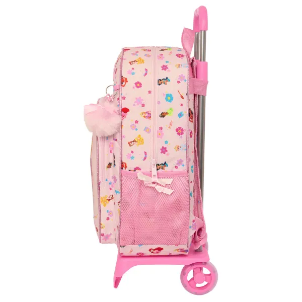 Mokyklinė kuprinė su ratukais Disney Princess Summer adventures Rožinė 33 x 42 x 14 cm