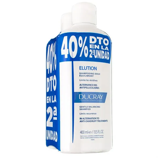 Ducray Elution Shampoo 2x400ml