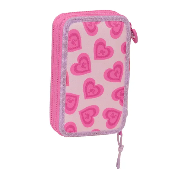 Двойной пенал Barbie Love Розовый 12.5 x 19.5 x 4 cm 28 Предметы