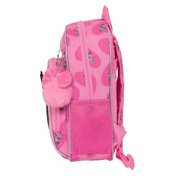 Koululaukku Minnie Mouse Loving Pinkki 28 x 34 x 10 cm
