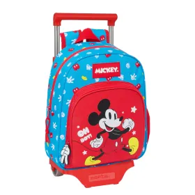 Reppu pyörillä Mickey Mouse Clubhouse Fantastic Sininen Punainen 28 x 34 x 10 cm