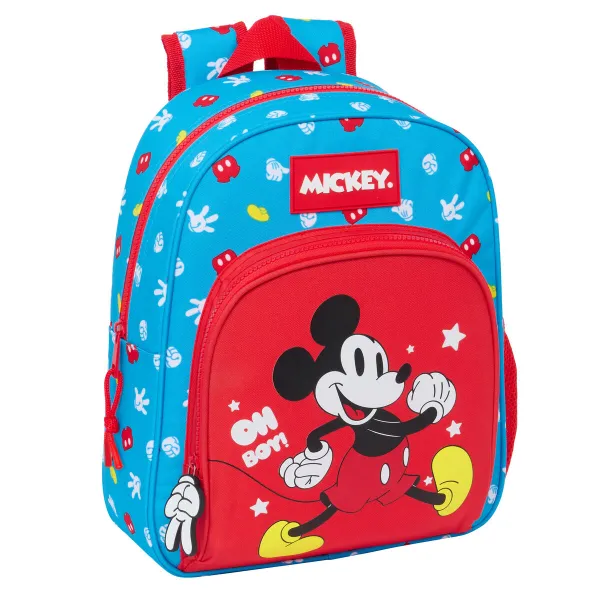 Koululaukku Mickey Mouse Clubhouse Fantastic Sininen Punainen 28 x 34 x 10 cm