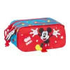 Divkāršs futrālis Mickey Mouse Clubhouse Fantastic Zils Sarkans 21,5 x 10 x 8 cm