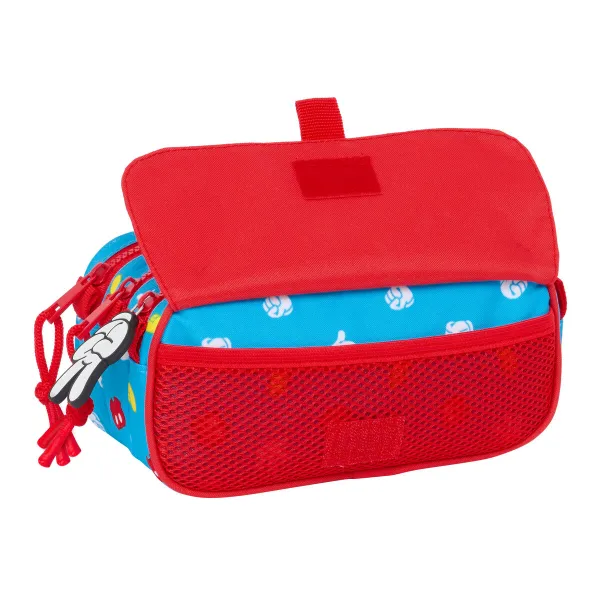 Divkāršs futrālis Mickey Mouse Clubhouse Fantastic Zils Sarkans 21,5 x 10 x 8 cm