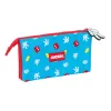 Divkāršs futrālis Mickey Mouse Clubhouse Fantastic Zils Sarkans 22 x 12 x 3 cm