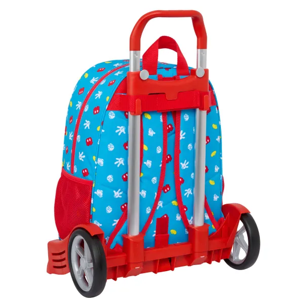 Reppu pyörillä Mickey Mouse Clubhouse Fantastic Sininen Punainen 33 x 42 x 14 cm