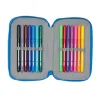 Double Pencil Case Donald Blue 12.5 x 19.5 x 4 cm (28 Pieces)