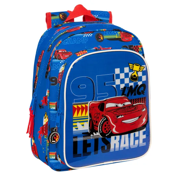 Skolas soma Cars Race ready Zils 27 x 33 x 10 cm