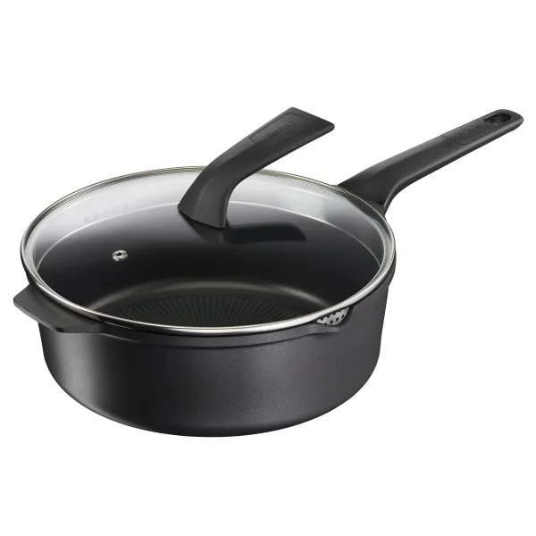 Puodas su dangčiu Tefal E2493344 Juoda 2 Dalys