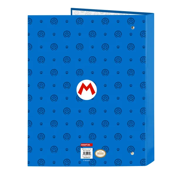 Žiedinis segtuvas Super Mario Play Mėlyna Raudona A4 26.5 x 33 x 4 cm