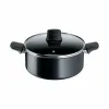 Keptuvė Tefal FORCE BLACK 24C Juoda Aliuminis
