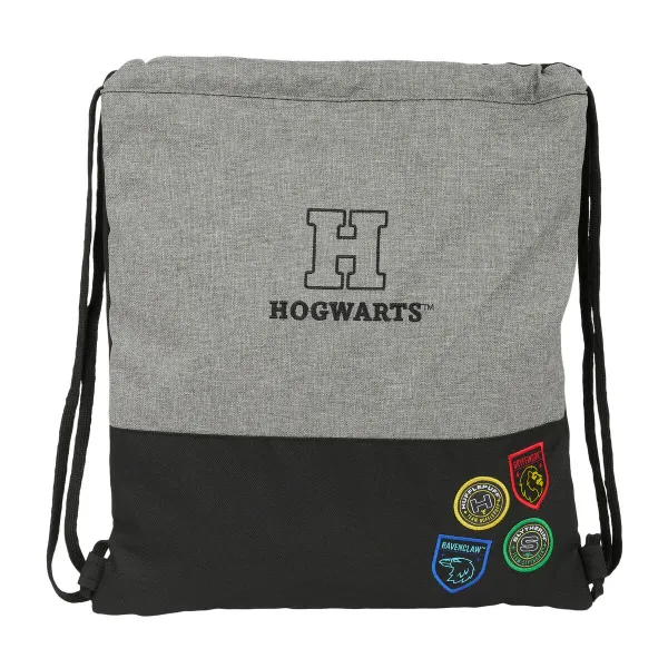 Сумка-рюкзак на веревках Harry Potter House of champions Чёрный Серый 35 x 40 x 1 cm